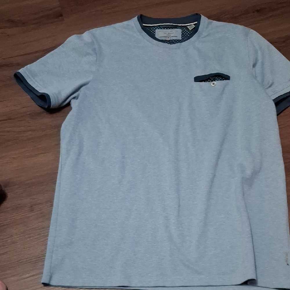 Ted Baker Gray Short Sleeve Tee Classic Design